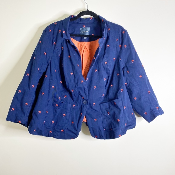 ModCloth Blue Umbrella Blazer - Picture 2 of 11